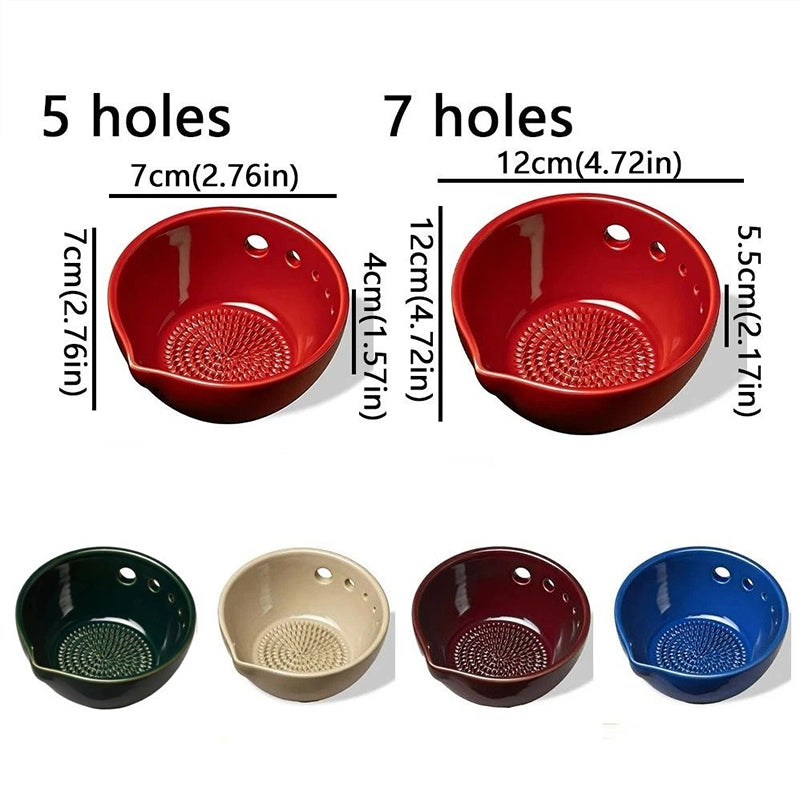 2-in-1 Garlic Grater & Peeler with Drain Hole, Efficient Vegetable Leaf Stripper for Ginger, Onion, Cheese