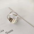 Fashion Width Surface Knot Winding Thai Silver Color Ring Open Finger Ring For Women Jewelry Gifts S-R740