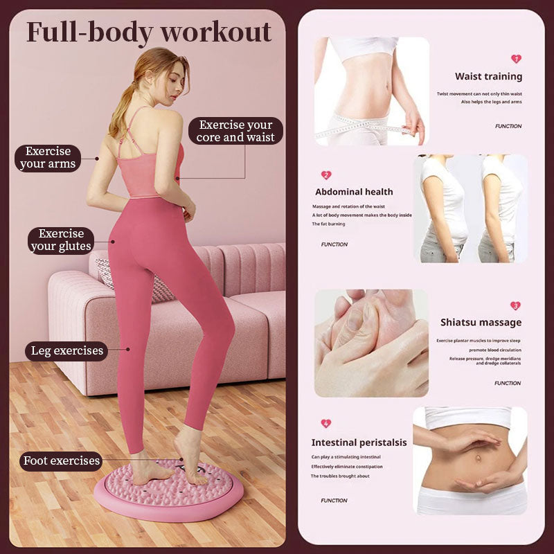 Intelligent Magnetic Twist Disc for Waist & Body Shaping - Non-Slip Mat with Auto Count & Type-C Charging
