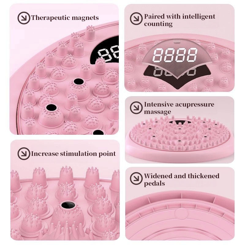 Intelligent Magnetic Twist Disc for Waist & Body Shaping - Non-Slip Mat with Auto Count & Type-C Charging