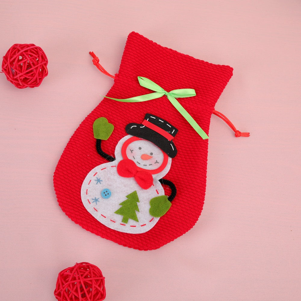 Christmas gift bag 3D Christmas snowman candy bag gift bag