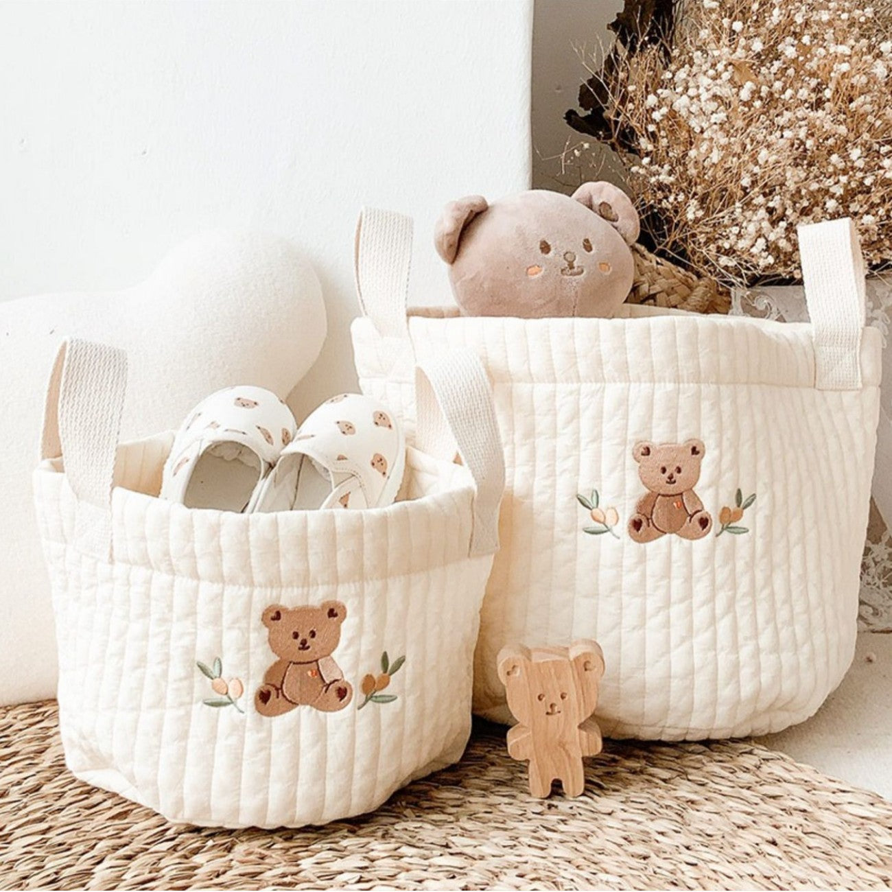 Baby Diaper Clothes Toy Organizer Bag Crib Storage Bag Multi-purpose Storage Basket