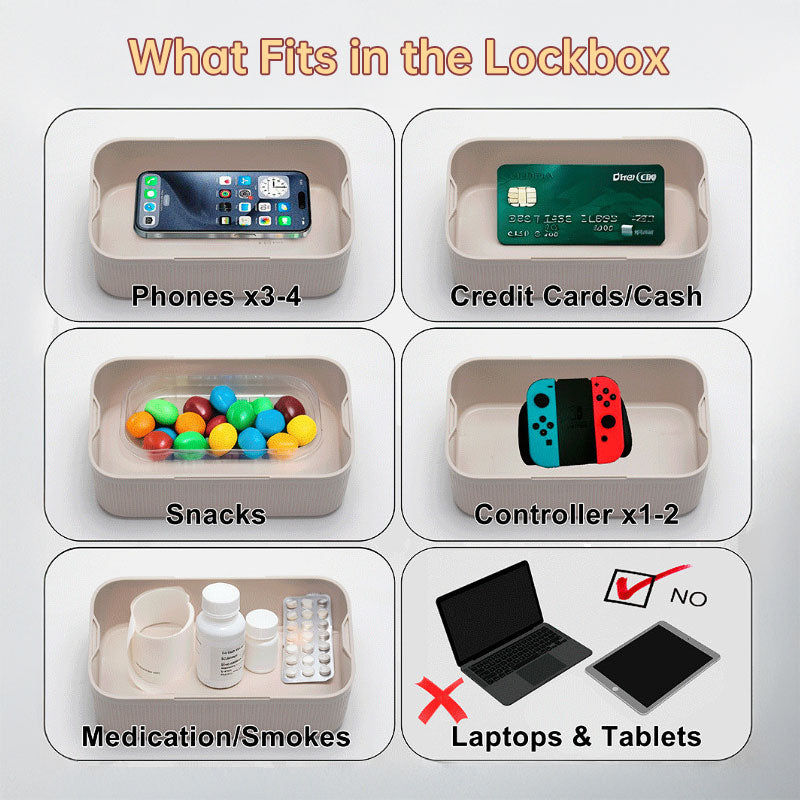 Timed Lock Safe Box: Electronic Security Storage for Personal Items, Documents, Phones & Cigarettes