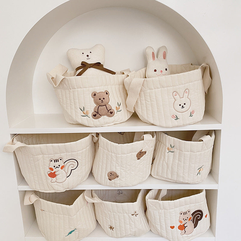 Baby Diaper Clothes Toy Organizer Bag Crib Storage Bag Multi-purpose Storage Basket