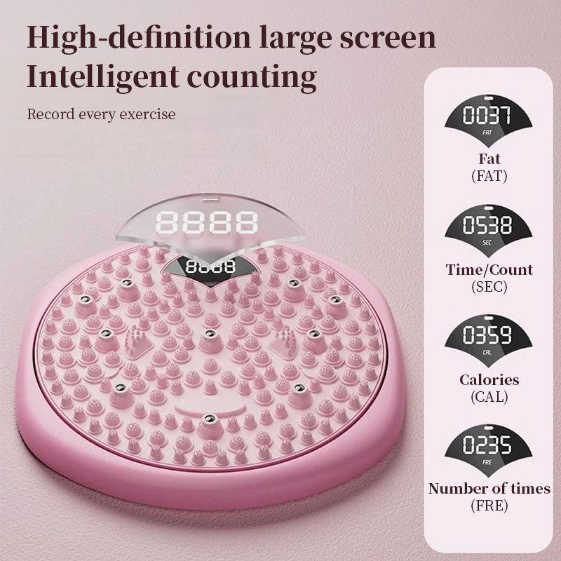 Intelligent Magnetic Twist Disc for Waist & Body Shaping - Non-Slip Mat with Auto Count & Type-C Charging