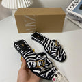Fashionable and versatile color-blocked cross-strap slippers French pumps for women