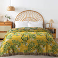 Jungle Style Cotton Gauze Blanket, Double-Sided Use Throw Blanket, All-Season Reversible Cover for Sofa, Adult Nap Blanket