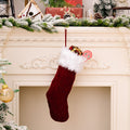 Christmas decoration products, knitted Christmas socks, high-end woolen socks, Christmas gift socks, green gift bags