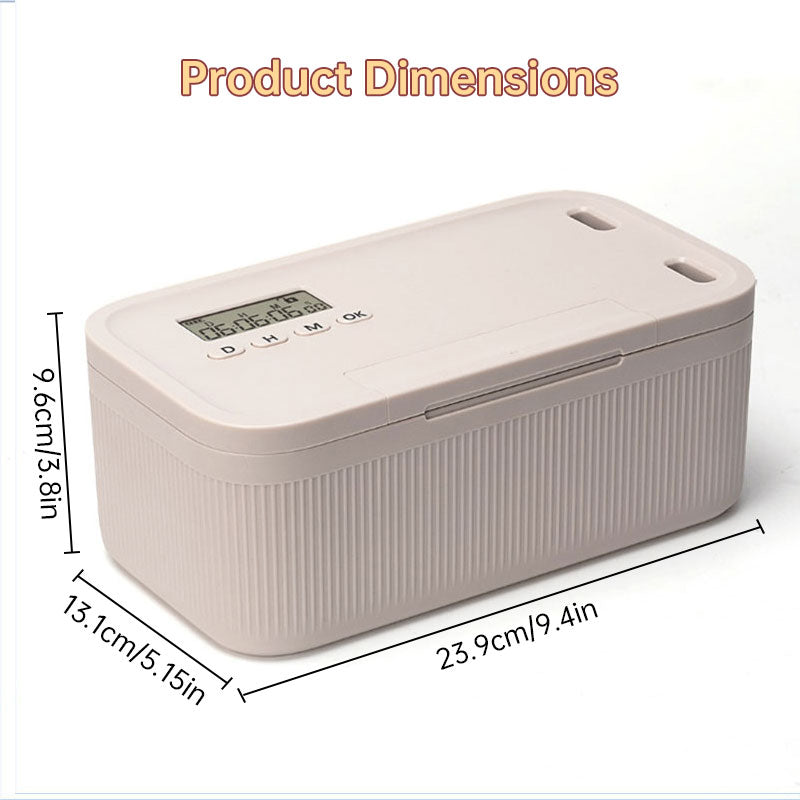 Timed Lock Safe Box: Electronic Security Storage for Personal Items, Documents, Phones & Cigarettes