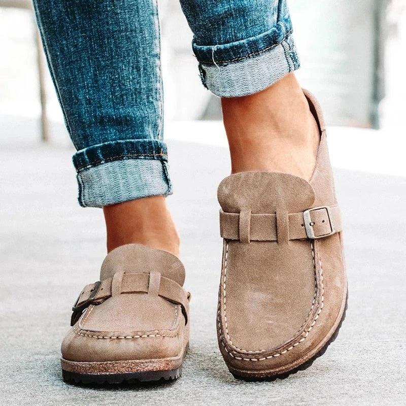 Women summer slippers spring sandals fashion solid buckle women flats shoes casual beach ladies plus size summer sandals