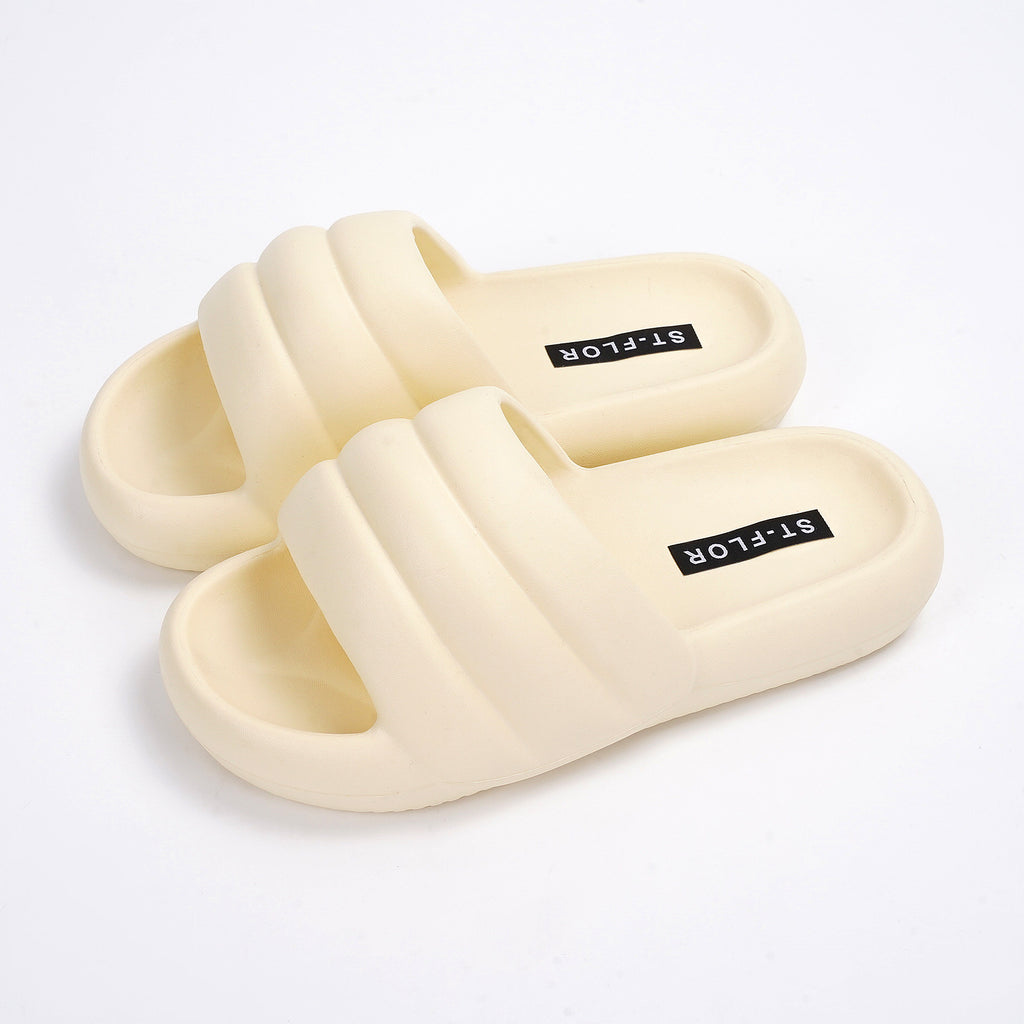 Step On Shit Slippers EVA Rubber Plastic Simple Leisure Home Men And Women Tide Slippers Flat Bottom Slippers Wear Slippers