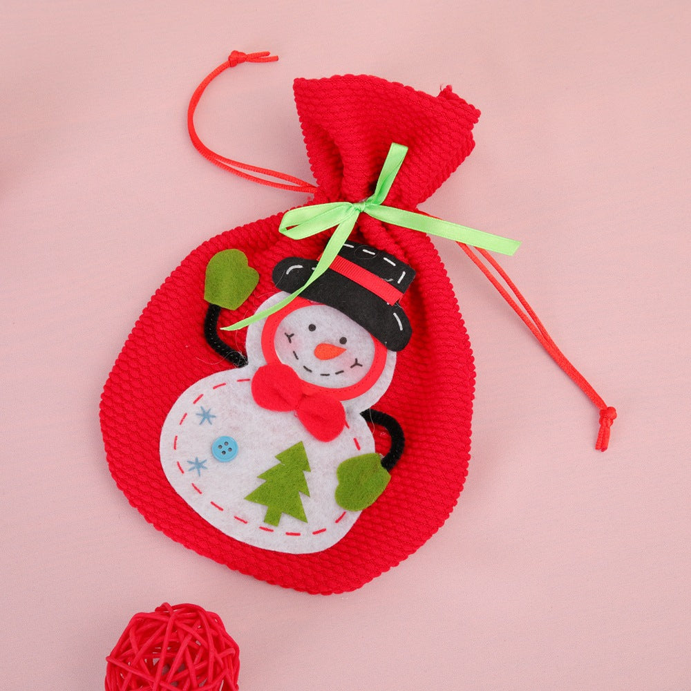 Christmas gift bag 3D Christmas snowman candy bag gift bag