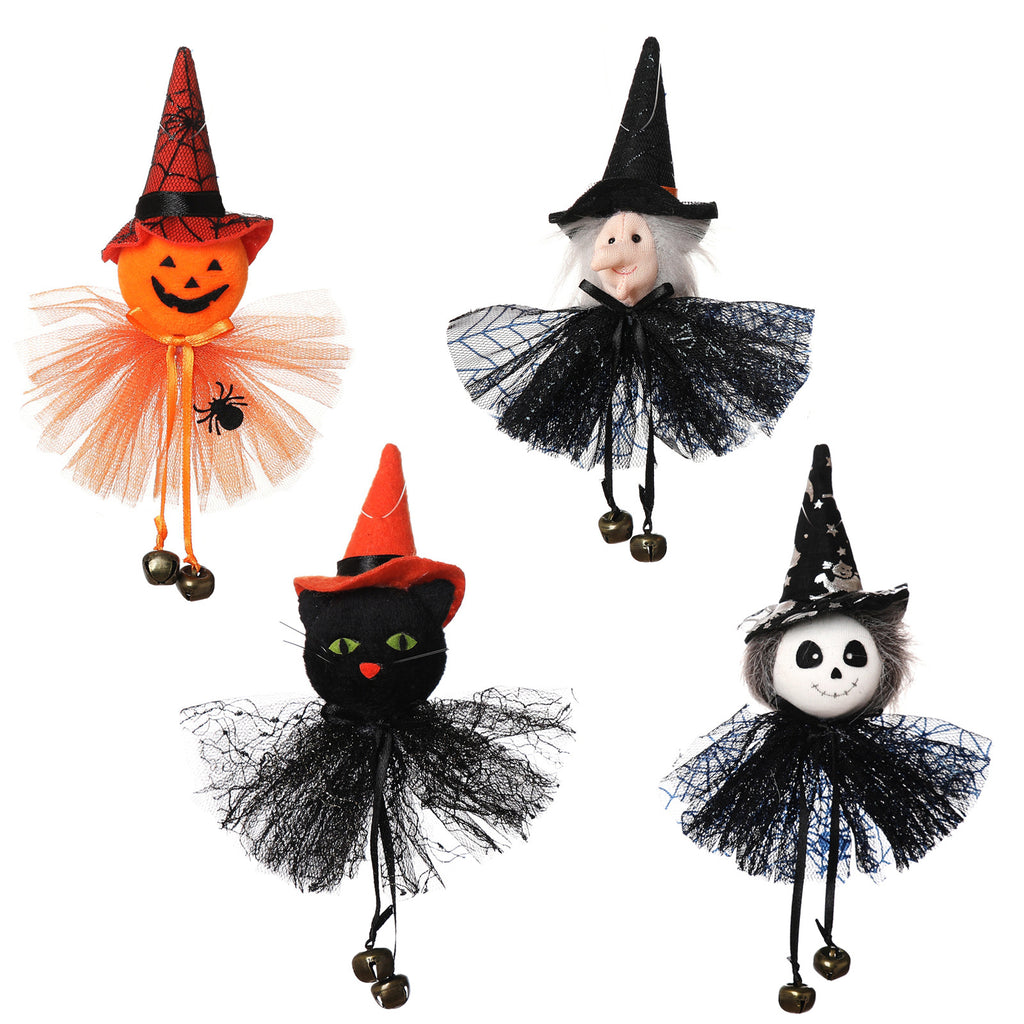 Halloween Decorations Party Bar Decor Pumpkin Ghost Witch Black Cat Hanging Ornaments Scary Witch Wall Hangings